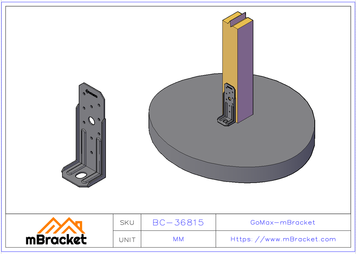 Conector de levantamiento de acero ligero / Conector de levantamiento ligero - 2*64*52*172 Ejemplo de aplicación