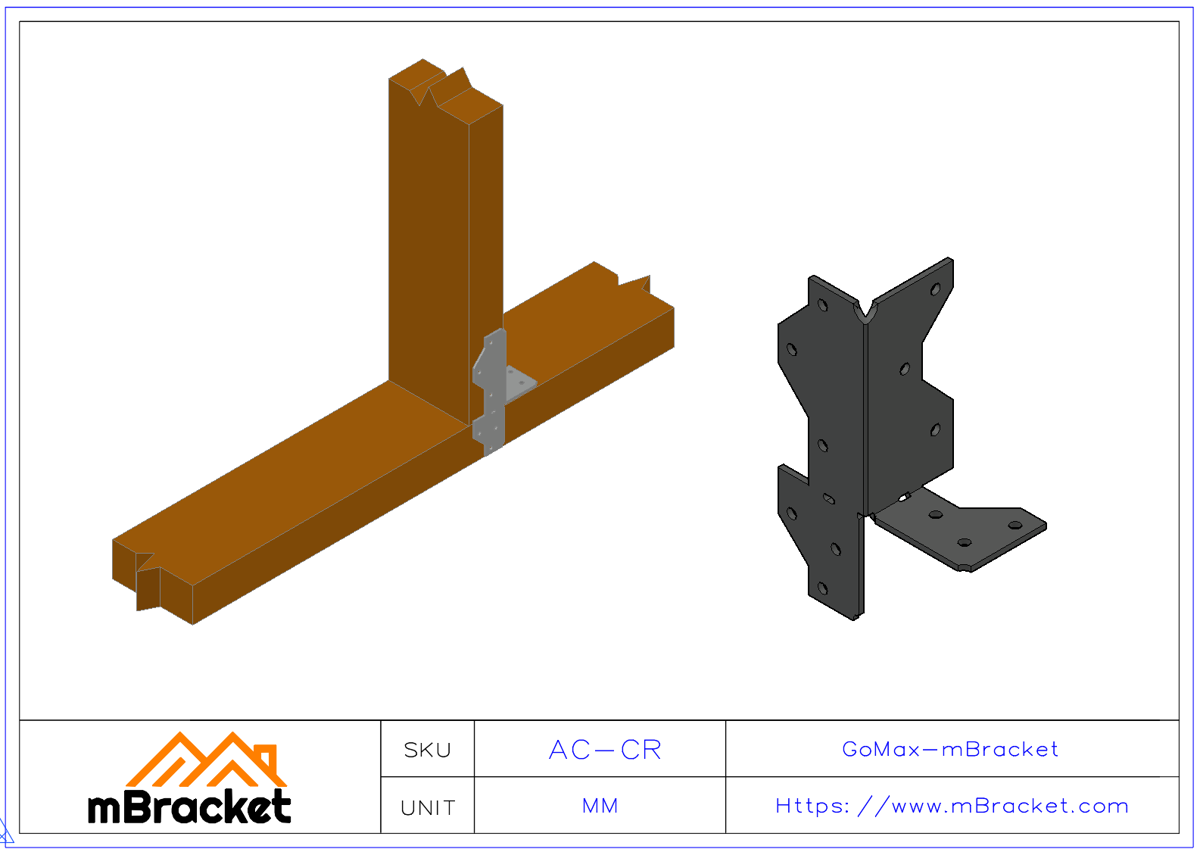 Uplift Restraint Fastener Cabin Metal Bracket Left-Right Symmetric - 2.0*35*114 Application Example
