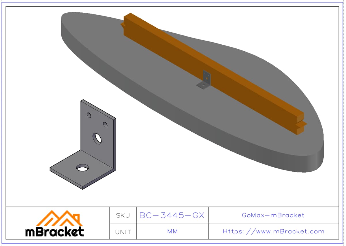Connecteur d'angle en L - 3*40*40*55 Exemple d'application