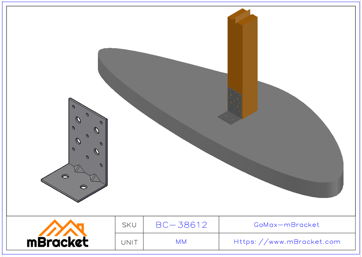 L-förmiger Winkelverbinder Baustruktur-Verstärkungshardware - 3*80*60*125 Anwendungsbeispiel