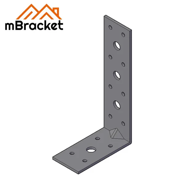 Conector de ángulo en L Accesorios de herrajes de refuerzo de estructura de construcción
