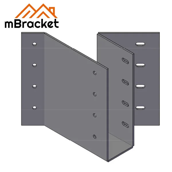 Connecteur de poutre en U à 45 degrés Quincaillerie de renforcement poutre-poteau pour structure en bois