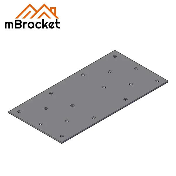 Conector de viga plano Placa de reforço para estruturas de aço e madeira