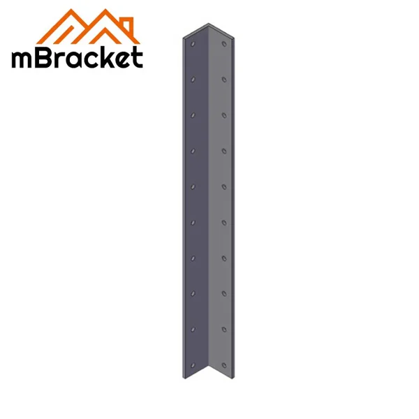 Équerre Allongée Connecteur en Acier Type L Renfort d'Angle de Mur