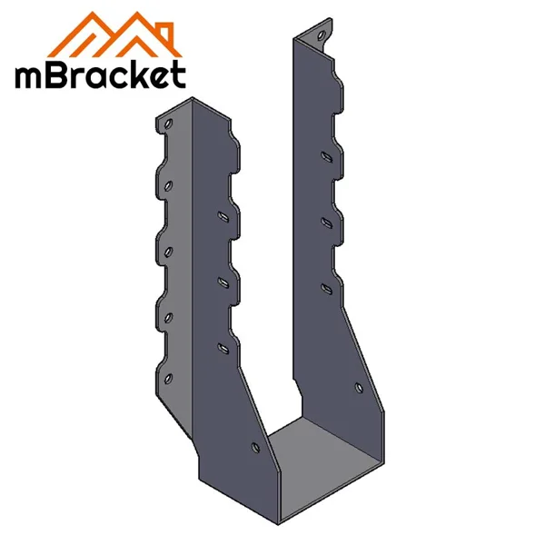 Sabot de poutre - Support en U pour connexion horizontale de solives et poutres, connecteur bois