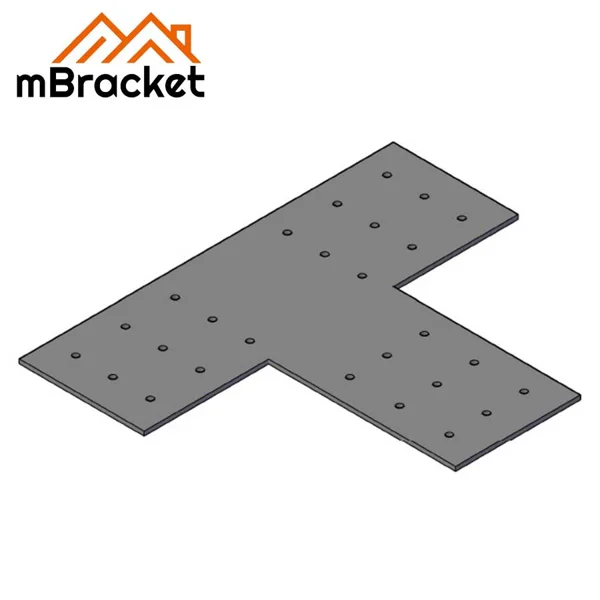 T-förmiger Verbinder Balken-Stützen-Verbinder Stahlbau-Rechtwinkliger Flachplattenverbinder - 3*100*300*250 1
