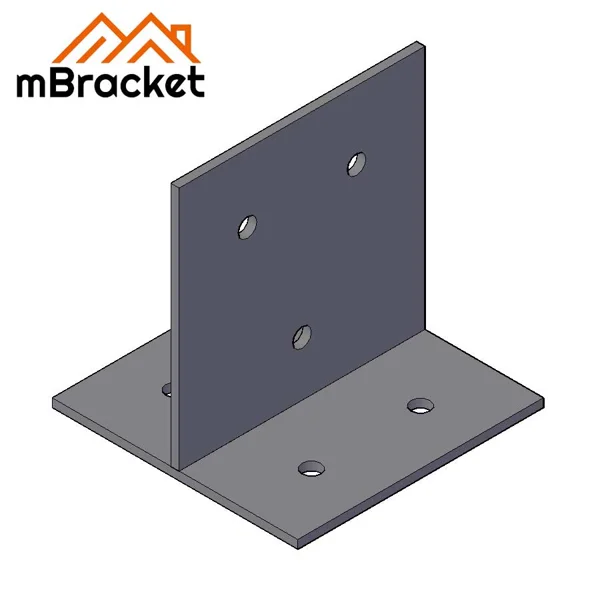Conector de base de pilar em T Escuadra grande oculta Conector pilar-solo