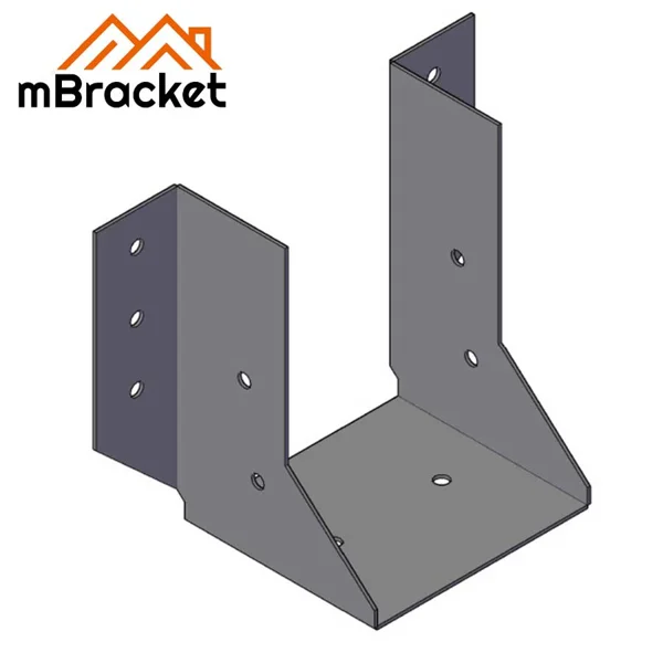 موصل حامل العارضة على شكل U هيكل خشبي قوس تثبيت العارضة-العمود - 1*76*110 1