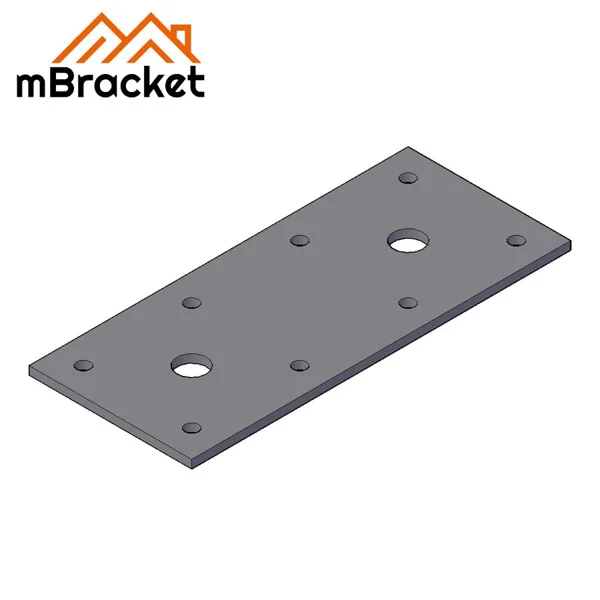 Conector Plano | Conector de Placa de Pregos | Conector de Treliça | Acessórios Metálicos para Telhado de Madeira - 3*60*140 1