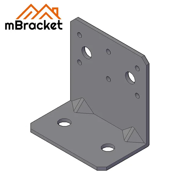 Escuadra en L Conector Poste-Suelo Herraje Estructural