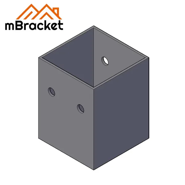 Viereckiger offener Stützenfuß Stützenanschluss Pfostenverbinder