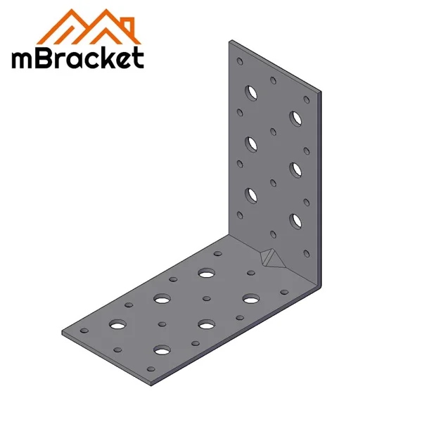 Connecteur d'angle en L en acier pour renforcement de structure en bois