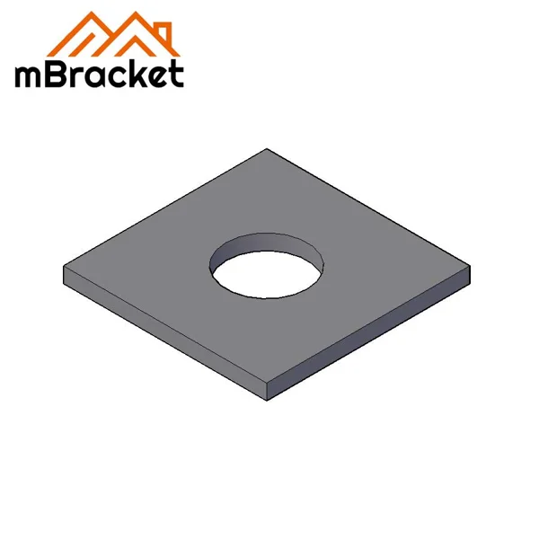 Vierkante Unterlegscheibe, vergrößerte dicke Unterlegscheibe, Baustahl-Unterlegscheibe - 3*40*40 1