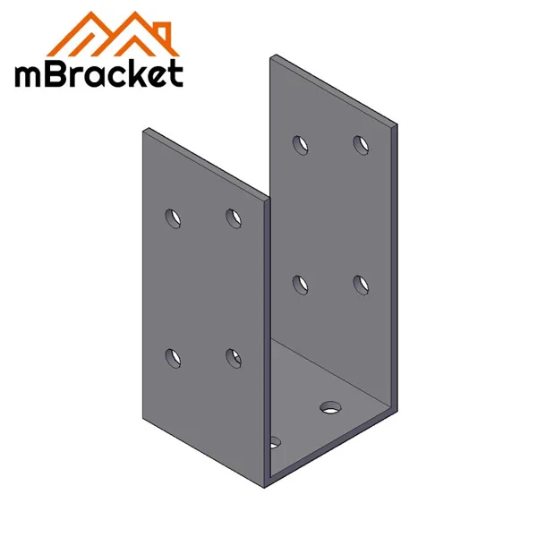 Connecteur en U, hauteur surélevée, quincaillerie de renforcement de structure en bois - 2*38*40*82 1