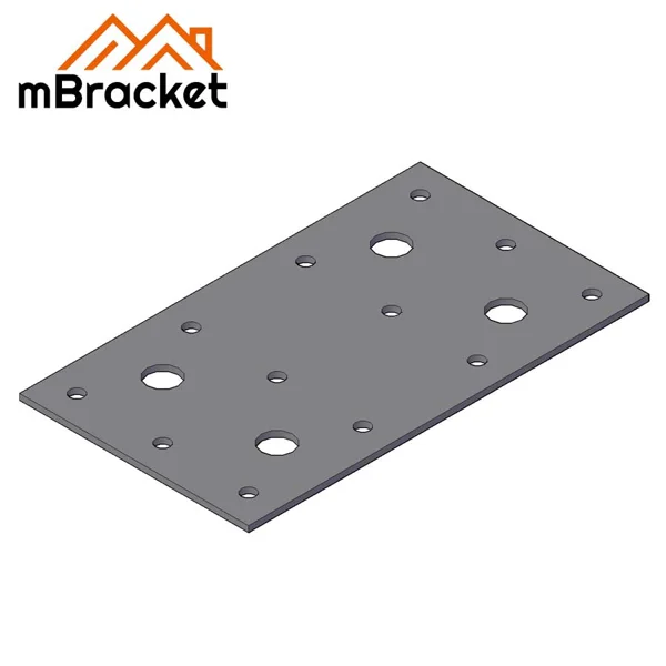 Flat Beam Connector - Timber Structure Villa Metal Accessories - 2*80*140 1