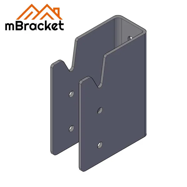 Conector oculto em forma de U para viga-pilar para construção em madeira japonesa - 6*82*238 1