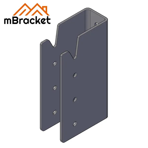Verdeckter U-förmiger Balken-Stützen-Verbinder für japanische Holzkonstruktionen - 6*82*318 1