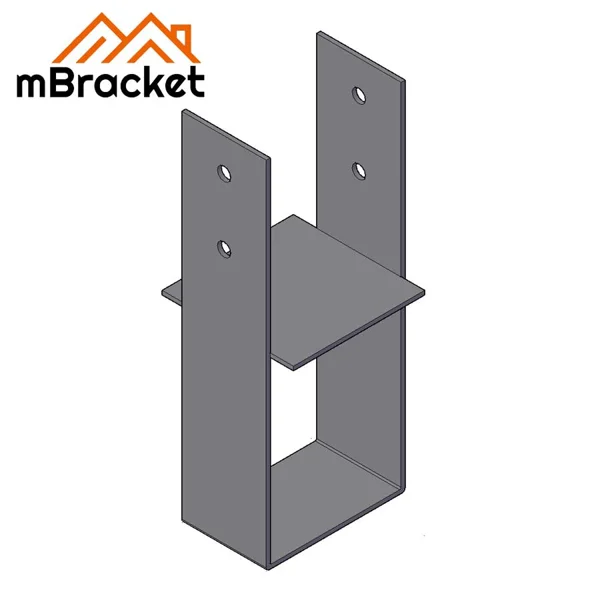 Fester Stützenfuß-Einbauträger für Holzrahmen-Villa Metallverbinder - 4.0*140*380 1