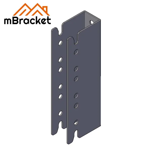 موصل مخفي على شكل حرف U بين العارضة والعمود للهيكل الخشبي الياباني - 3*50*275 1