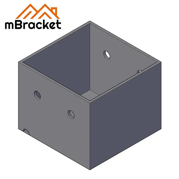 Connecteur de base de poteau carré, sabot de poteau, connecteur à manchon