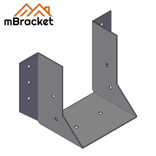 U-förmiger Trägerhaken-Verbinder Holzkonstruktion Träger-Stütze-Verstärkungsaufhänger - 1*89*100 1