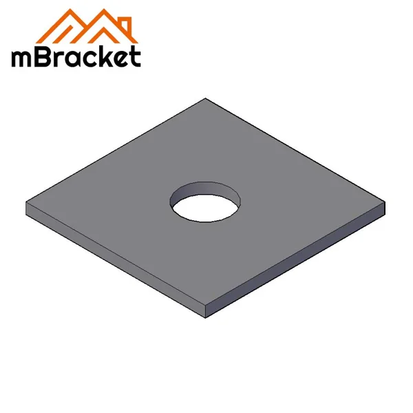 Vierkant-Flachscheibe, überdimensionierte dicke Unterlegscheibe, Bau-Hardware - 3*50*50 1
