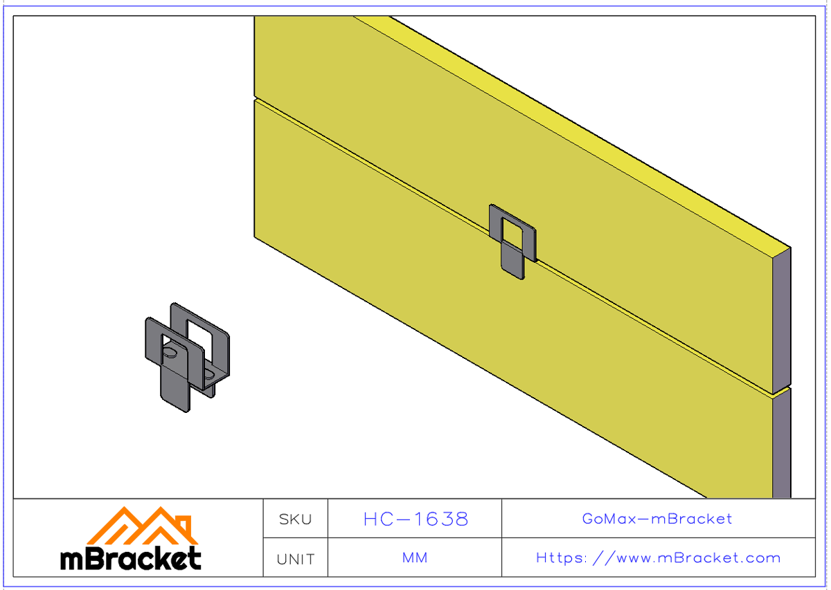 H-Clip OSB-Plattenclip Sperrholz-Außenwandverbinder Dachclip - 1*15.8*38 Anwendungsbeispiel