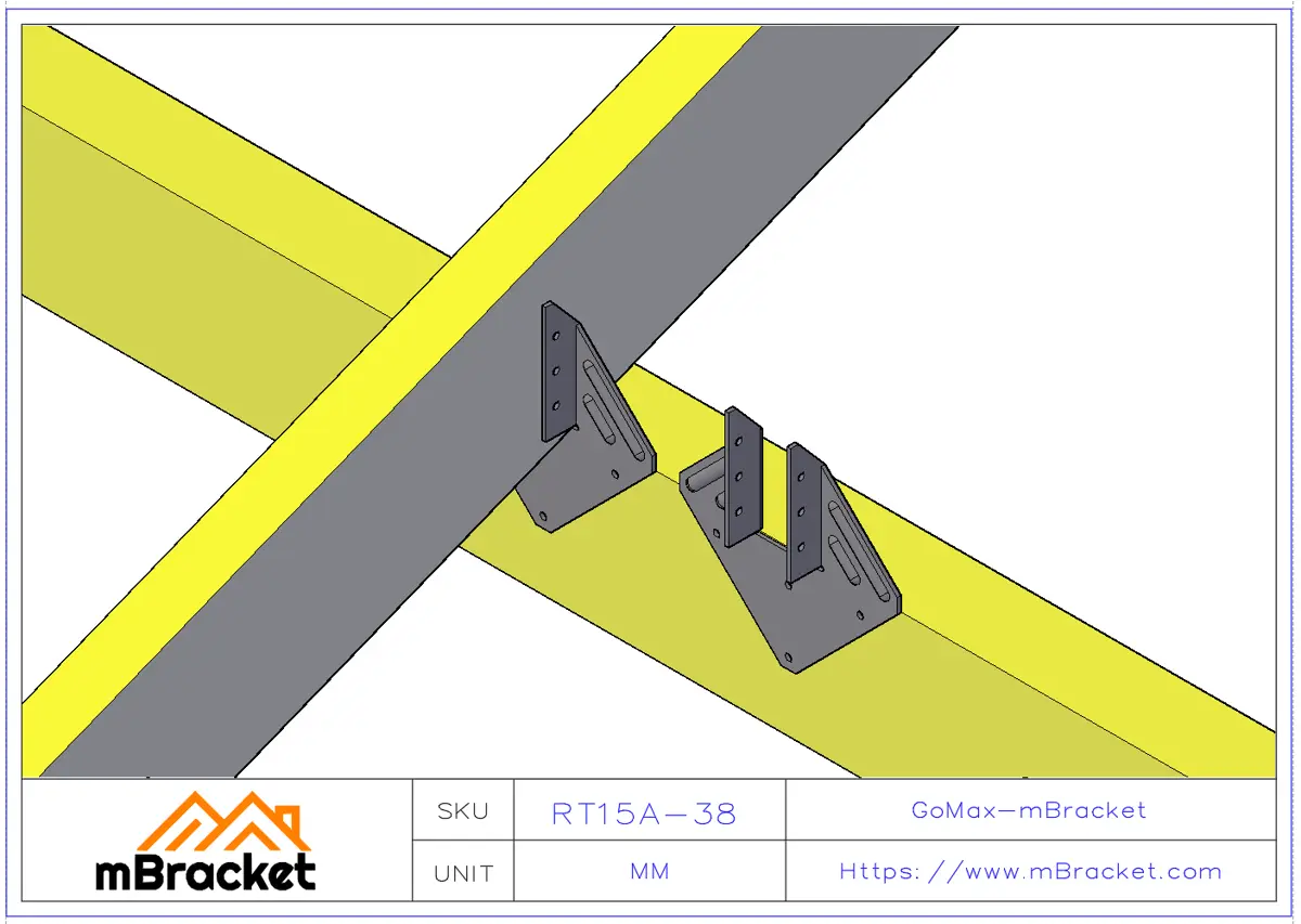 Hurrikan-Verbinder Diamant-Windwiderstandsverbinder für Holzrahmen-Balkenverbindung - 2.0*135*135 Anwendungsbeispiel