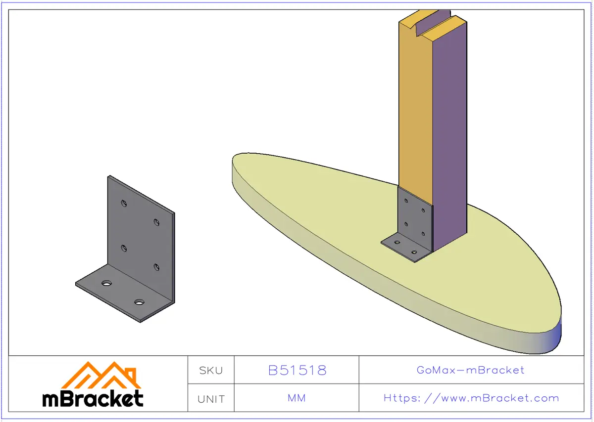 Heavy-Duty Thickened Angle Bracket Steel Structure Angle - 5*150*80*180 Application Example