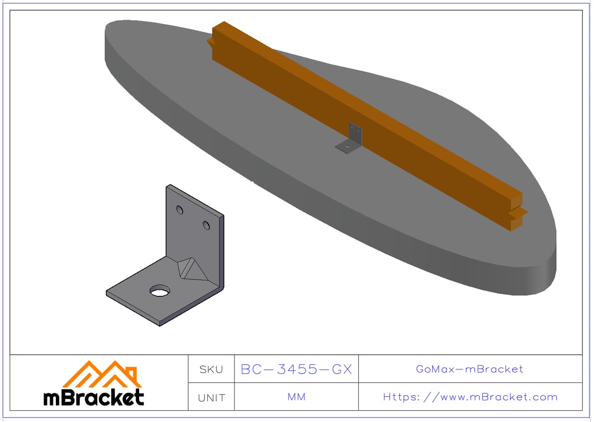 Conector de ângulo em forma de L - 3*40*50*50 Exemplo de aplicação