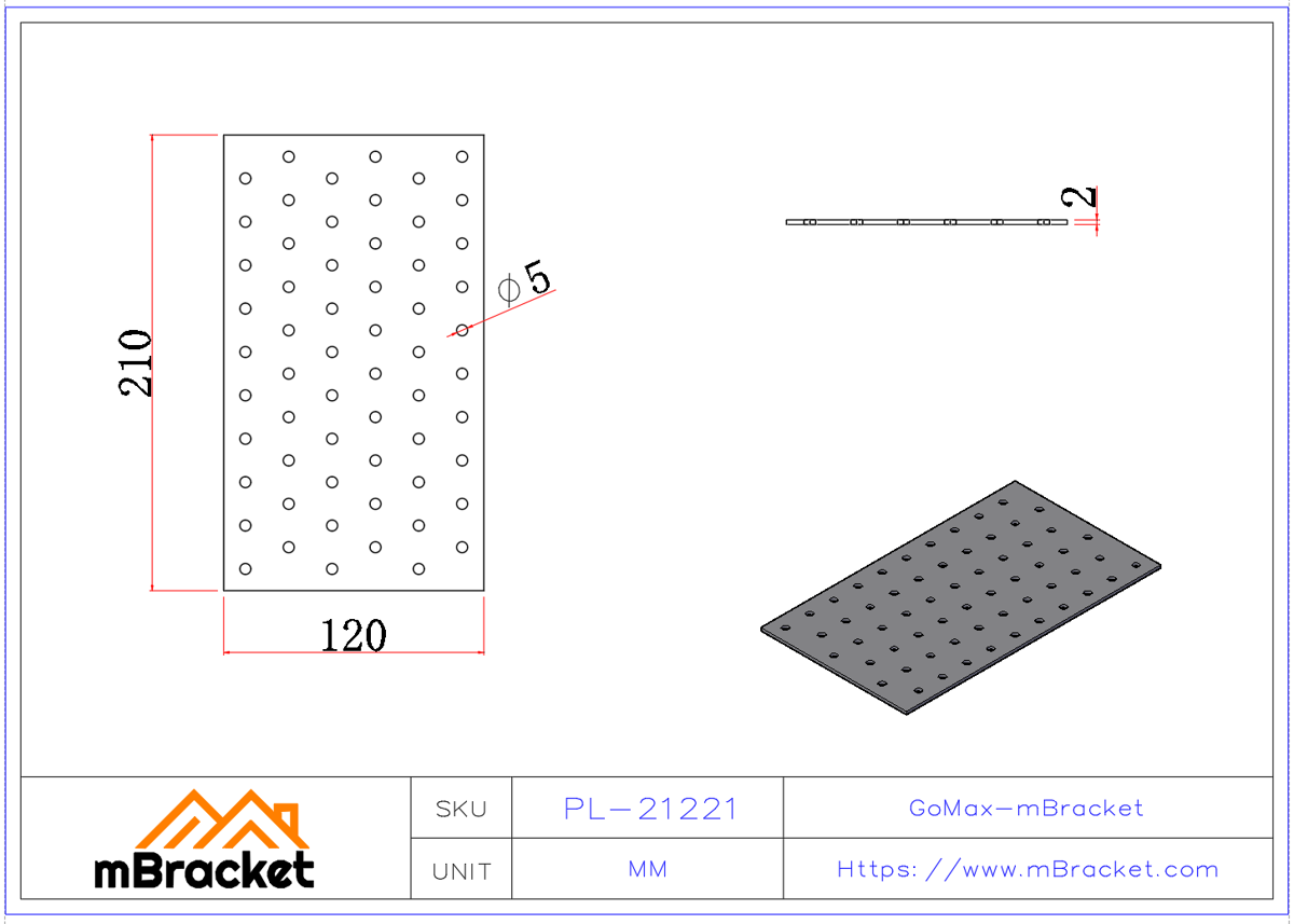 Nagelplattenverbinder Flachverbinder Holzrahmen-Dachstuhl-Binderverbinder - 2*120*210 Produktabmessungen