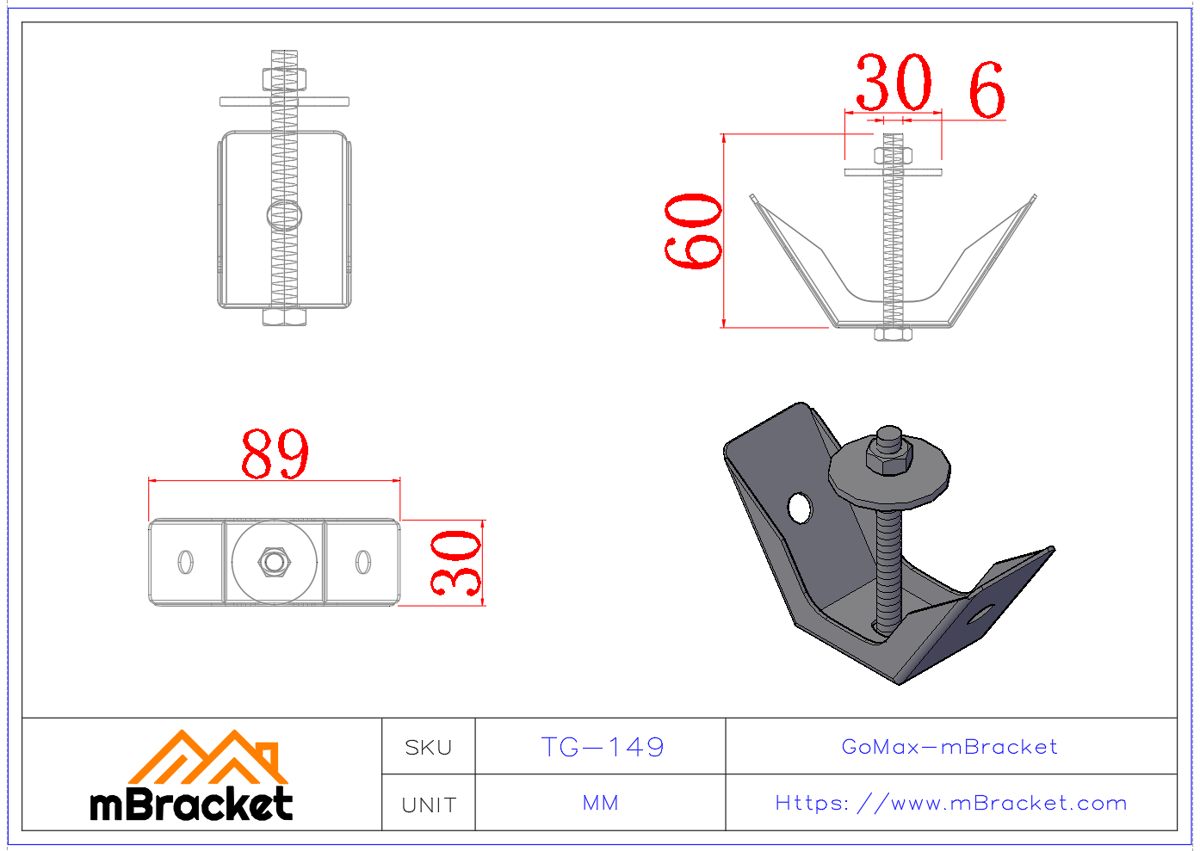 Leichtstahl-Gurtspanner, Holzrahmen-Windschutzgurt-Spanner - 1*40*90 Produktabmessungen